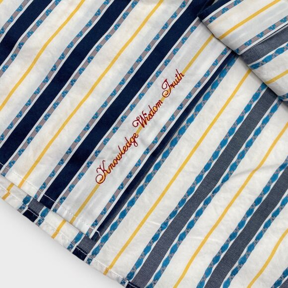 Robert Graham Dress Shirt Mens XXL Striped Southwestern Button Up Cotton Silk - Picture 6 of 15